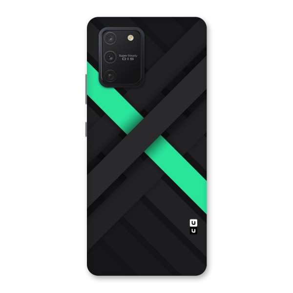 Green Stripe Diagonal Back Case for Galaxy S10 Lite