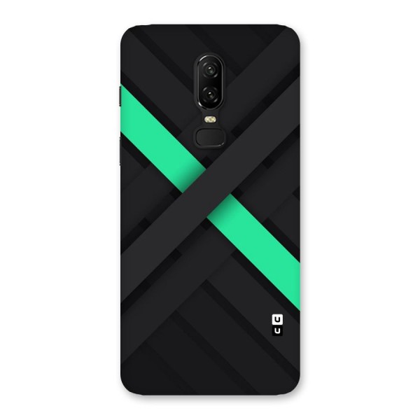 Green Stripe Diagonal Back Case for OnePlus 6