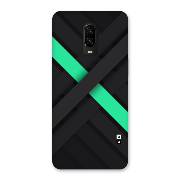 Green Stripe Diagonal Back Case for OnePlus 6T
