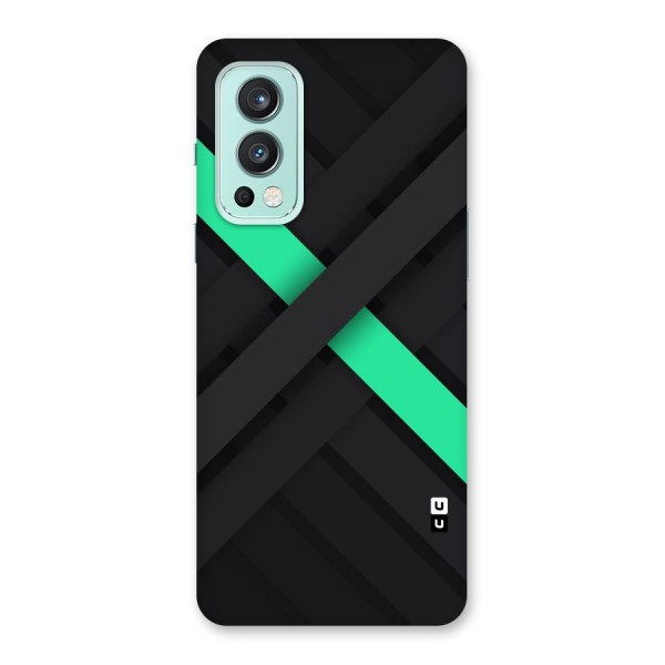 Green Stripe Diagonal Back Case for OnePlus Nord 2 5G