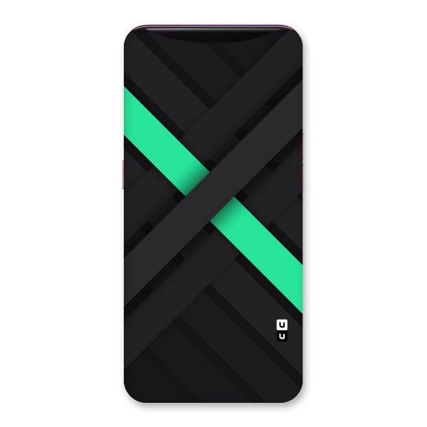Green Stripe Diagonal Back Case for Oppo Find X