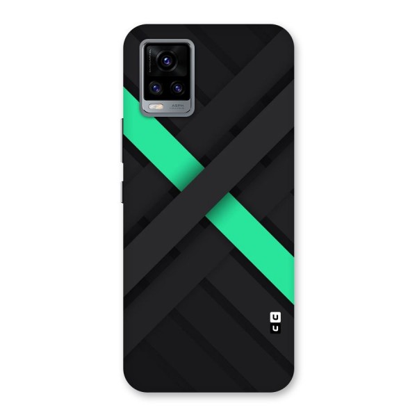 Green Stripe Diagonal Back Case for Vivo V20