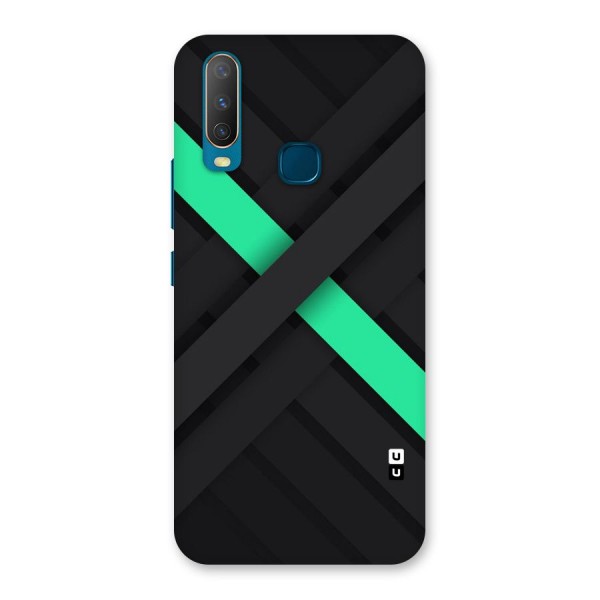 Green Stripe Diagonal Back Case for Vivo Y17