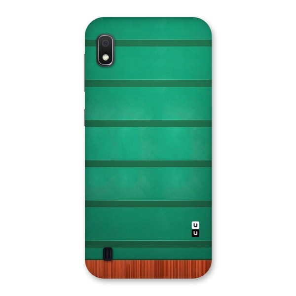 Green Wood Stripes Back Case for Galaxy A10