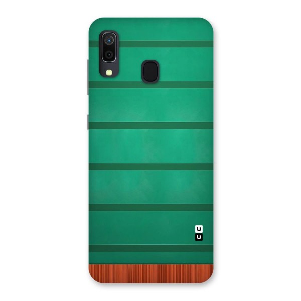 Green Wood Stripes Back Case for Galaxy A20