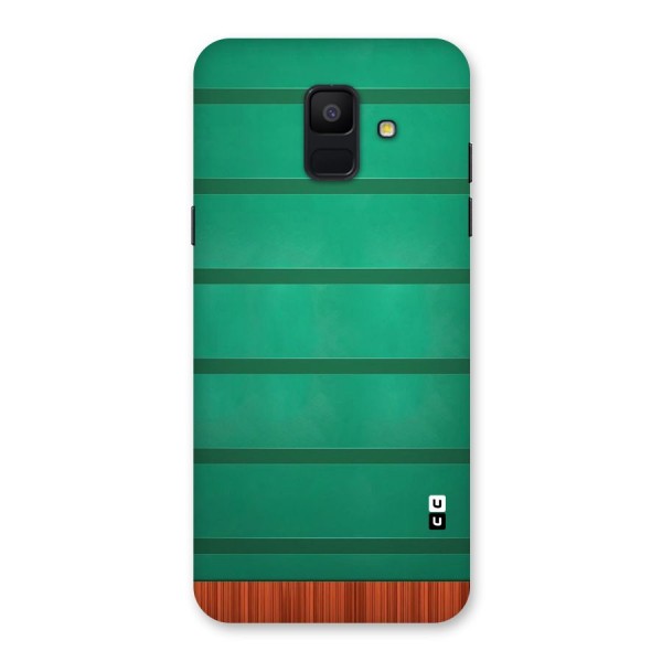 Green Wood Stripes Back Case for Galaxy A6 (2018)