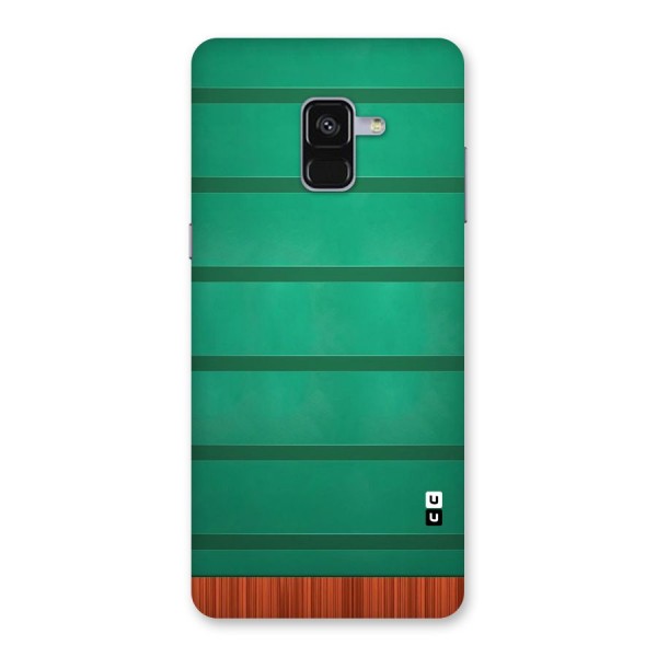 Green Wood Stripes Back Case for Galaxy A8 Plus