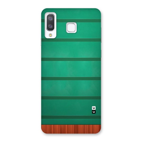 Green Wood Stripes Back Case for Galaxy A8 Star