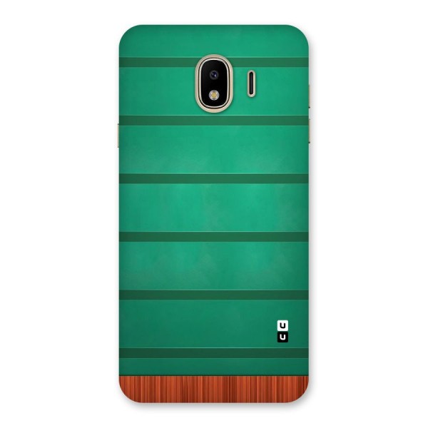 Green Wood Stripes Back Case for Galaxy J4