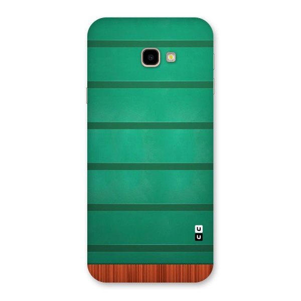 Green Wood Stripes Back Case for Galaxy J4 Plus