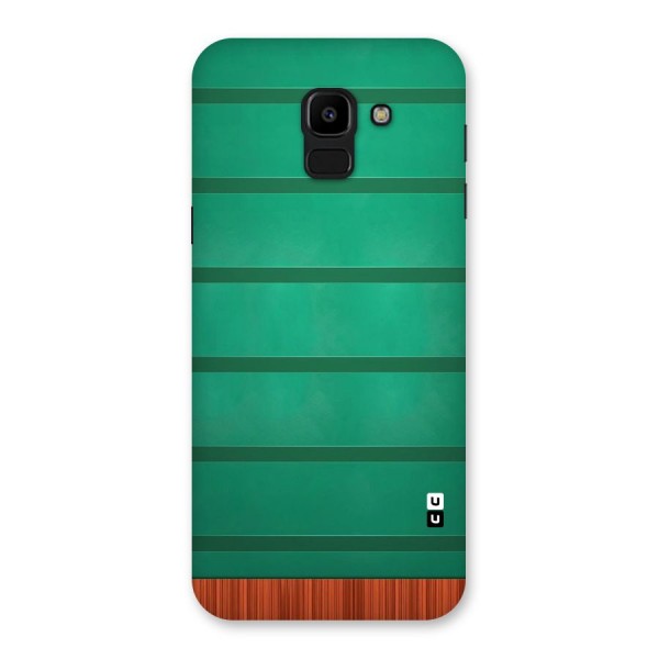Green Wood Stripes Back Case for Galaxy J6