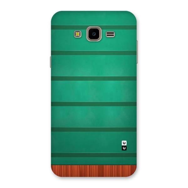 Green Wood Stripes Back Case for Galaxy J7 Nxt