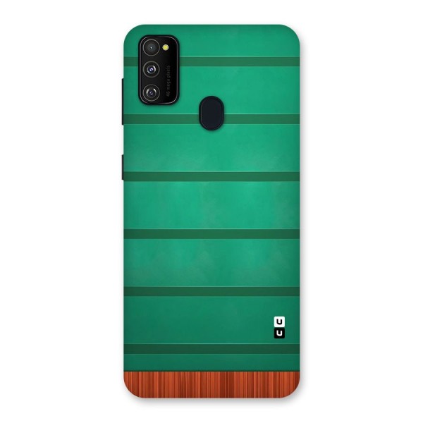 Green Wood Stripes Back Case for Galaxy M21