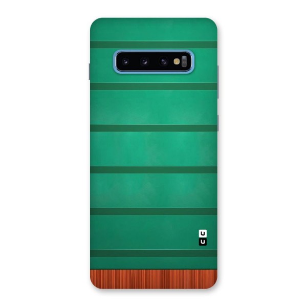 Green Wood Stripes Back Case for Galaxy S10 Plus
