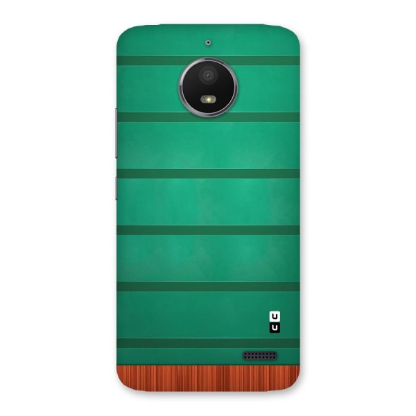 Green Wood Stripes Back Case for Moto E4