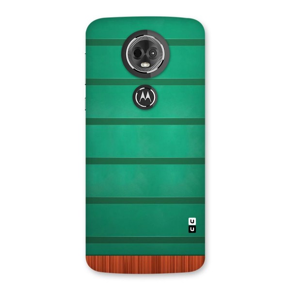 Green Wood Stripes Back Case for Moto E5 Plus