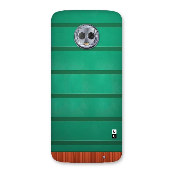 Green Wood Stripes Back Case for Moto G6 Plus