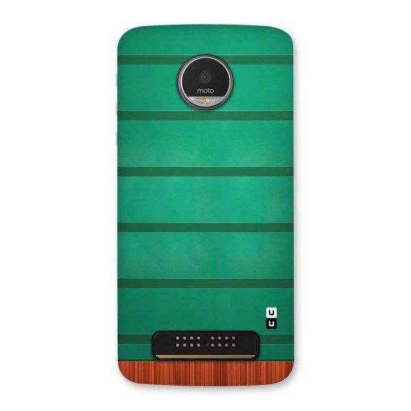 Green Wood Stripes Back Case for Moto Z Play