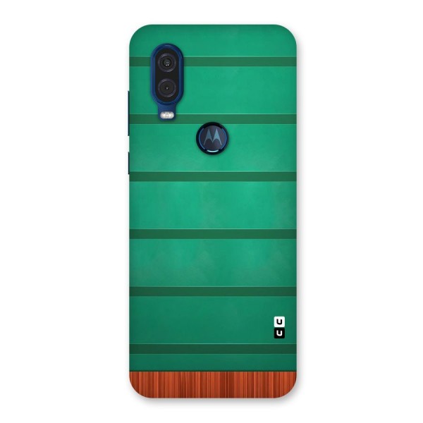 Green Wood Stripes Back Case for Motorola One Vision