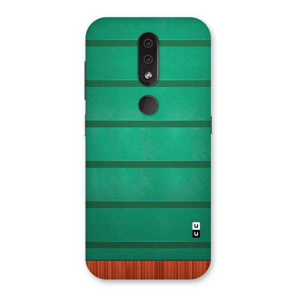 Green Wood Stripes Back Case for Nokia 4.2