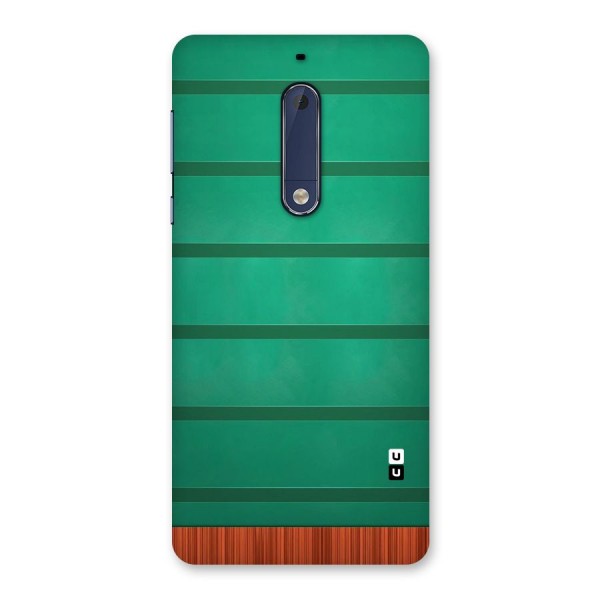 Green Wood Stripes Back Case for Nokia 5