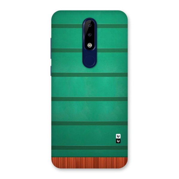 Green Wood Stripes Back Case for Nokia 5.1 Plus