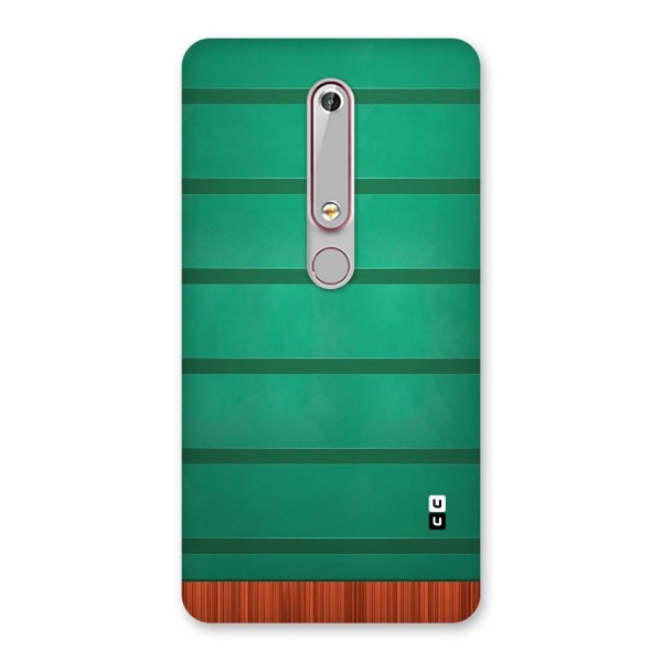 Green Wood Stripes Back Case for Nokia 6.1