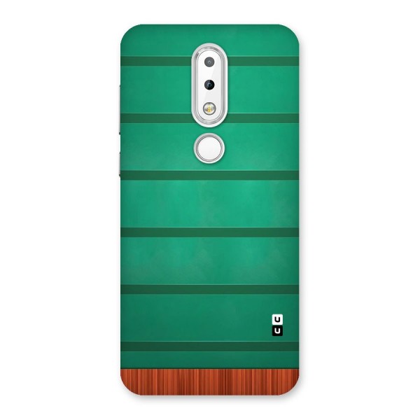 Green Wood Stripes Back Case for Nokia 6.1 Plus