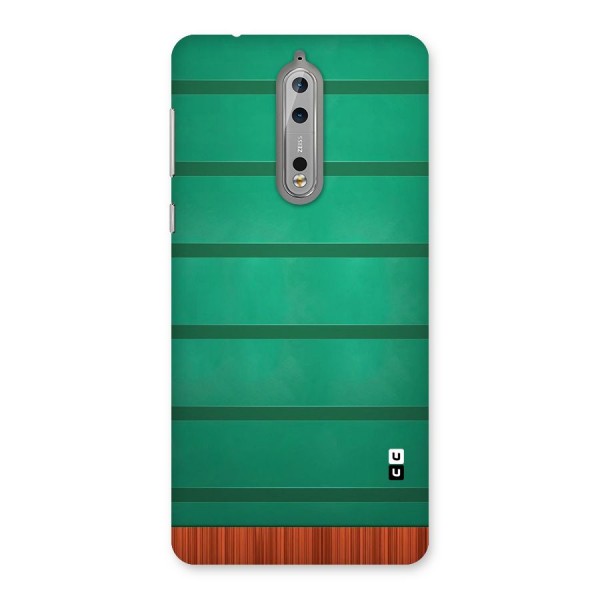 Green Wood Stripes Back Case for Nokia 8