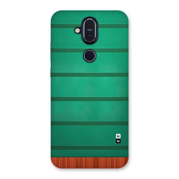 Green Wood Stripes Back Case for Nokia 8.1