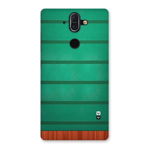 Green Wood Stripes Back Case for Nokia 8 Sirocco