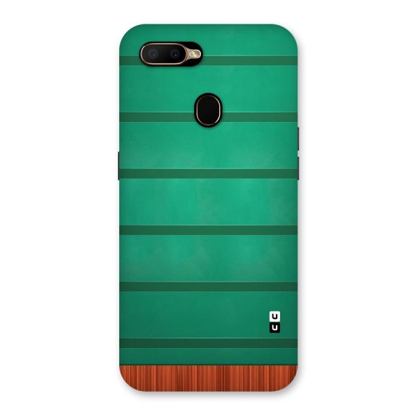 Green Wood Stripes Back Case for Oppo A5s