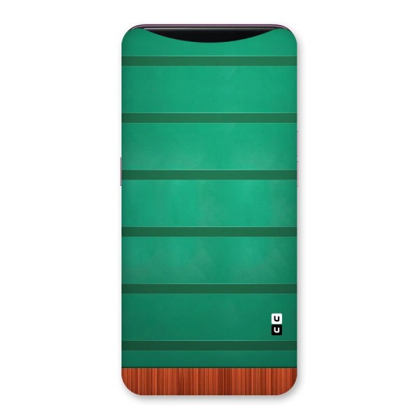 Green Wood Stripes Back Case for Oppo Find X