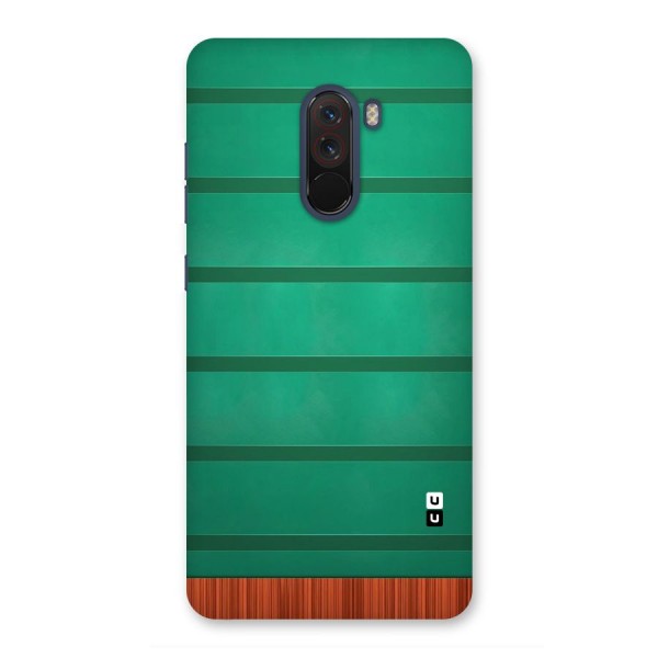 Green Wood Stripes Back Case for Poco F1