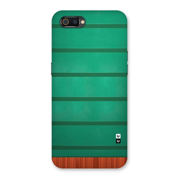 Green Wood Stripes Back Case for Realme C2