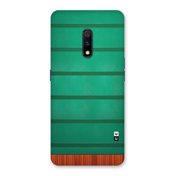 Green Wood Stripes Back Case for Realme X