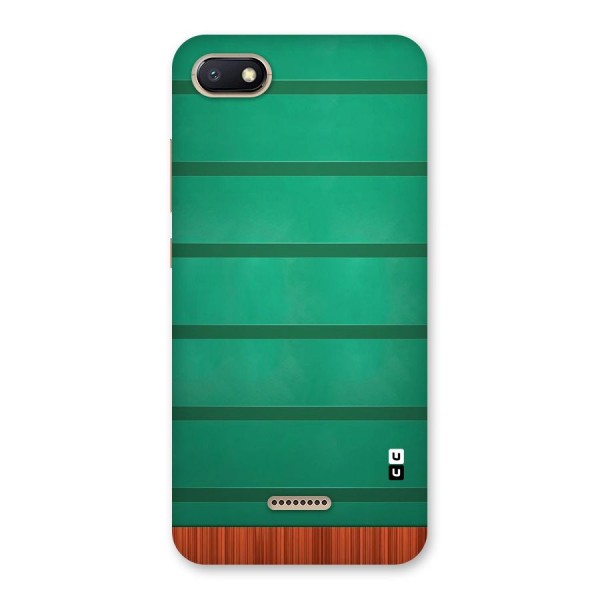 Green Wood Stripes Back Case for Redmi 6A