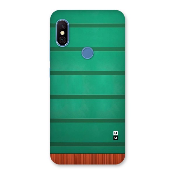 Green Wood Stripes Back Case for Redmi Note 6 Pro