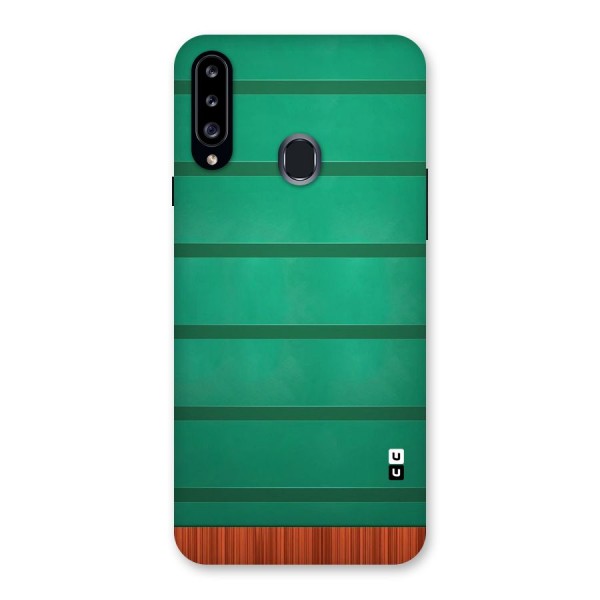 Green Wood Stripes Back Case for Samsung Galaxy A20s