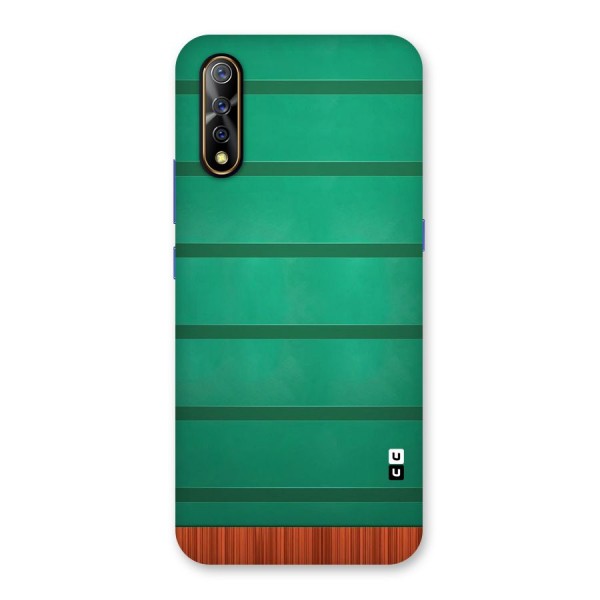 Green Wood Stripes Back Case for Vivo S1
