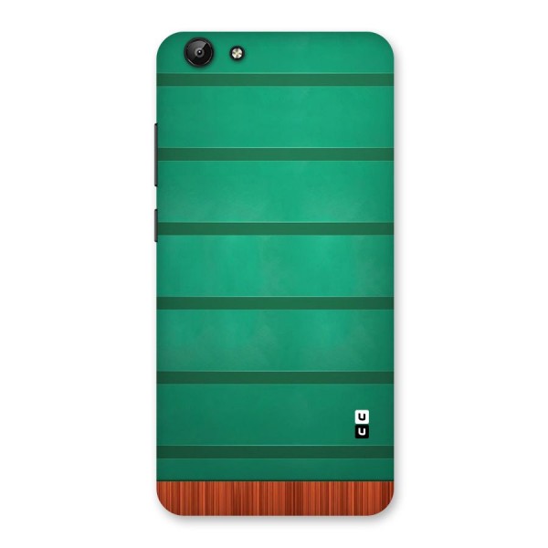 Green Wood Stripes Back Case for Vivo Y69