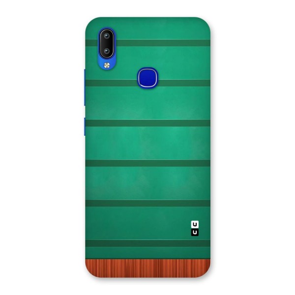 Green Wood Stripes Back Case for Vivo Y91