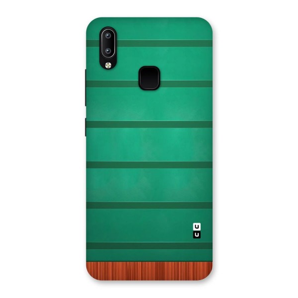 Green Wood Stripes Back Case for Vivo Y95