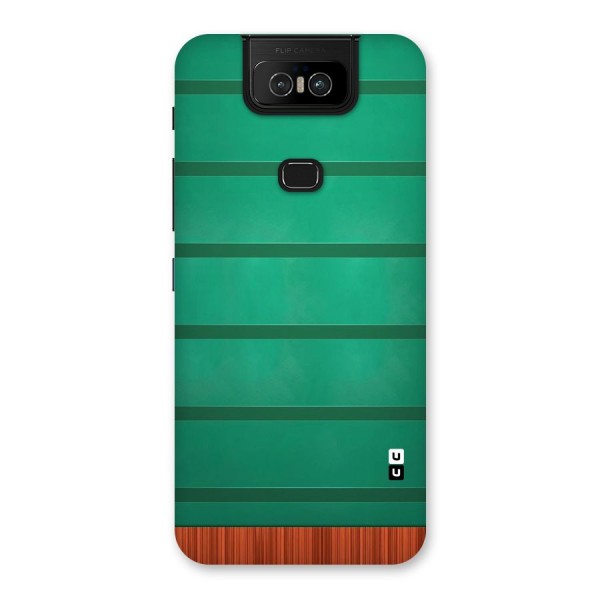 Green Wood Stripes Back Case for Zenfone 6z