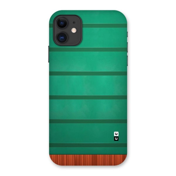 Green Wood Stripes Back Case for iPhone 11