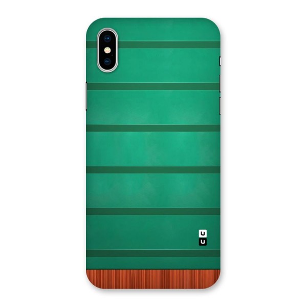 Green Wood Stripes Back Case for iPhone XS