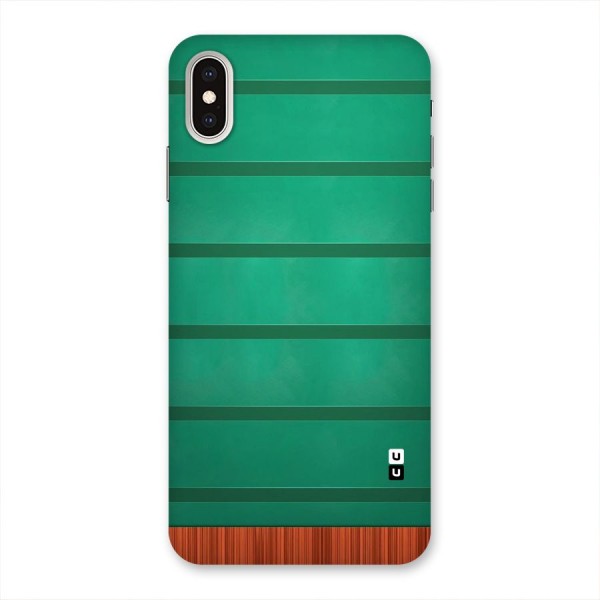Green Wood Stripes Back Case for iPhone XS Max