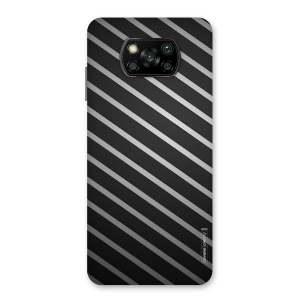 Grey And Black Stripes Back Case for Poco X3