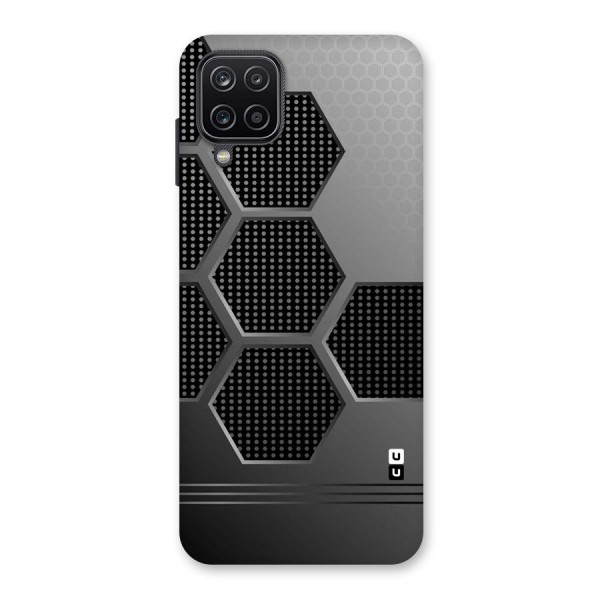 Grey Black Hexa Back Case for Galaxy A12