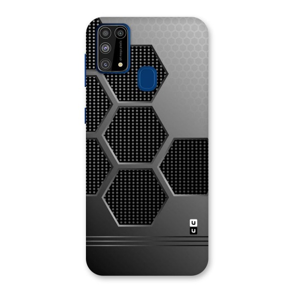 Grey Black Hexa Back Case for Galaxy M31